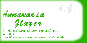 annamaria glazer business card